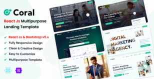 Coral - Multipurpose React Js Landing Template by ShreeThemes