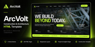 ArcVolt – Construction, Architecture & Engineering HTML Template by payothemes
