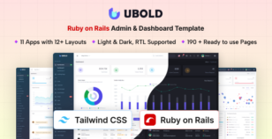 UBold - Ruby on Rails Tailwind CSS Admin & Dashboard Template by coderthemes