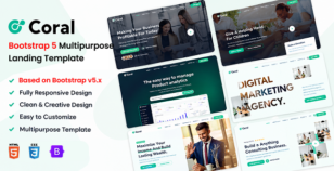 Coral - Bootstrap 5 Multipurpose Landing Template by ShreeThemes