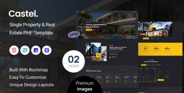 Castel - Single Property & Real Estate PHP Template by zcubethemes