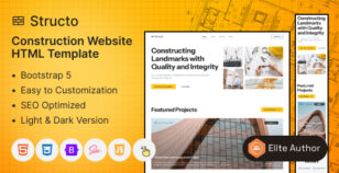 Structo - Construction & Building Company HTML Template by laralink