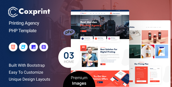 Coxprint - Printing Agency PHP Template by zcubethemes