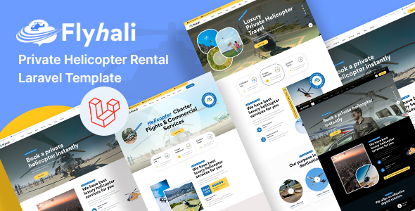 Flyhali – Private Helicopter Rental Laravel Template by template_mr