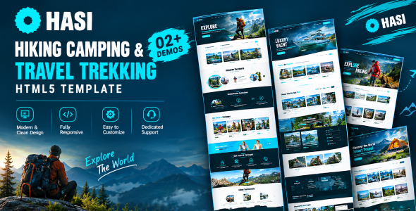 Hasi – Hiking Camping & Travel Tour HTML5 Template by kathbirali