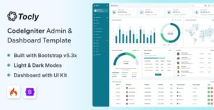 Tocly - CodeIgniter Admin & Dashboard Template by themesdesign