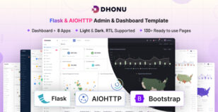 Dhonu - Flask & AIOHTTP Minimal Admin & Dashboard Template by themesdesign