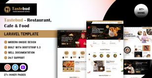Tastebud – Restaurant, Cafe & Food Laravel Template by codearchives