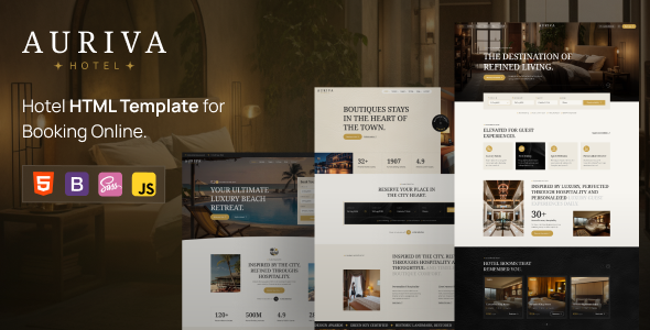 Auriva - Hotel Booking HTML Template by Theme-Junction