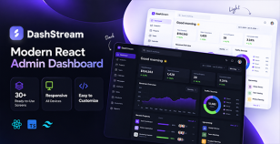DashStream – React Admin Dashboard Template with Tailwind CSS & shadcn/ui by brandio