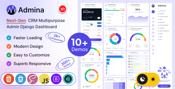 Admina – Bootstrap Admin Dashboard Django Template Multipurpose by paicode