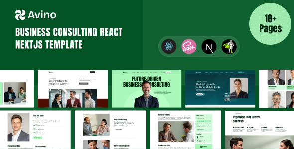 Avino - Business Consulting React NextJs Template by pixenium-agency