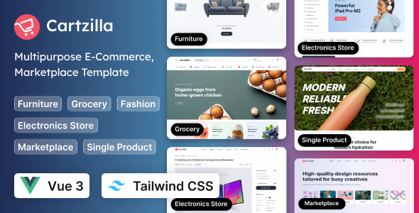 Cartzilla - Multipurpose E-Commerce Vue 3 Template (Tailwind CSS) by coderthemes