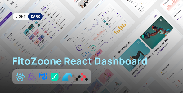FitooZone React Fitness Dashboard UI by merkulove