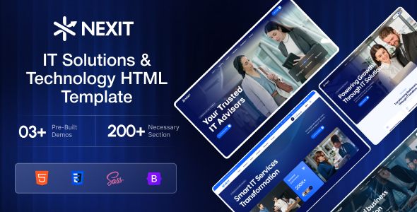 Nexit - IT Service and Business Technology HTML Template by ordainIT