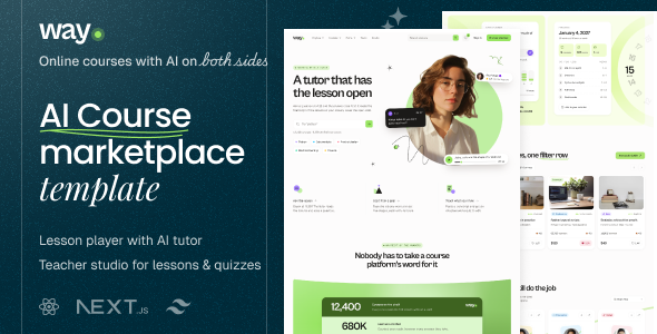 Waypoint — AI Course Marketplace NextJs Template by BooliiTheme