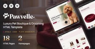Pawvelle - Luxury Pet Boutique & Pet Grooming HTML Template by modeltheme