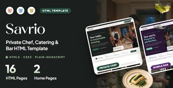 Savrio - Private Chef, Catering & Bar HTML Template by modeltheme